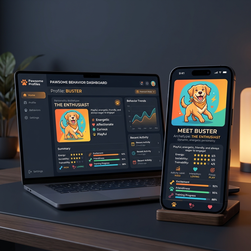 Dog Archetype Quiz & Personalized Plan App Mockup